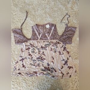 Knox Rose - Cold shoulder shirt - Size XL - Lavender